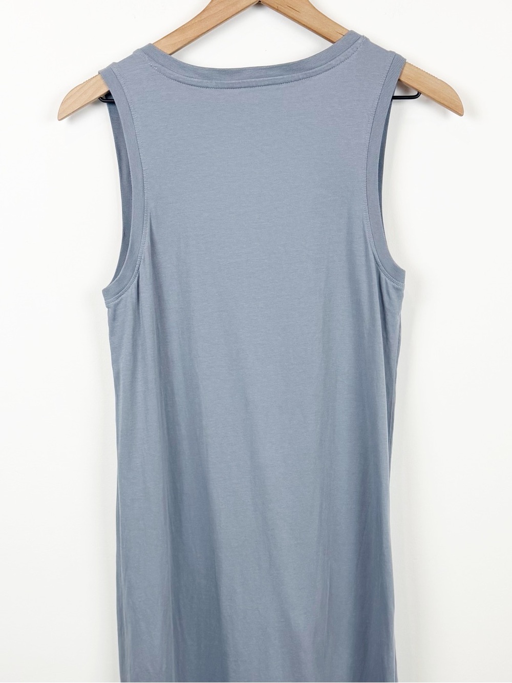 Pact Gray-Blue Organic Cotton Tank Maxi Dress Small - Picture 5 of 9